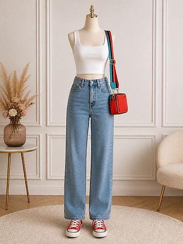 Crvena crossbody torbica + patike u kompletu - Torbica: kompaktnog — 1