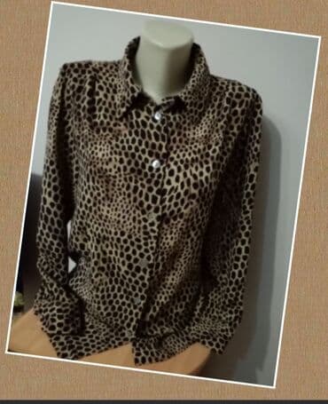 pončo za zimu: M (EU 38), Viscose, Animal, color - Brown — 1