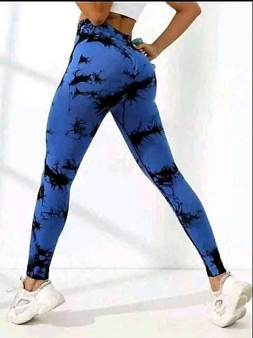 Women's Clothing: Ženske sportske helanke print. - Model visok struk,dužina do članaka — 4