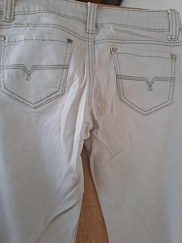 cipele sa platformom: Ženske pantalone/jeans – svetlosive boje - Brend: Classic Jeans — 4