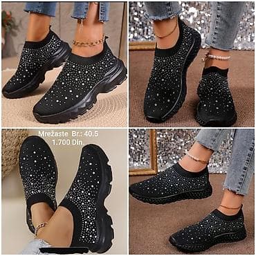 fila patike cena: Mrežaste ženske patike – slip-on model - Boje: bela i crna - Ukras — 7