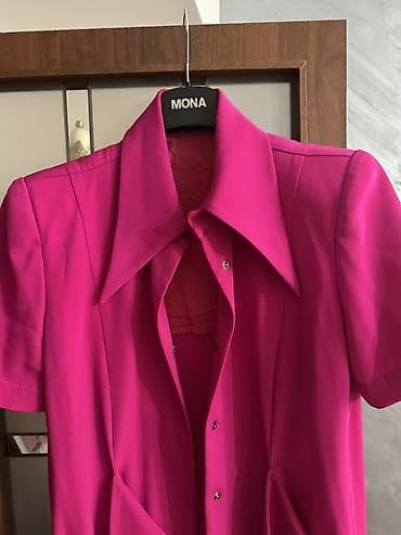 Personal Items: MONA haljina/košulja haljina, veličina 36. - Boja: intenzivna fuksija — 3