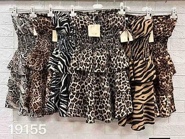 Animal print haljine sa karnerima. Divni modeli sa lastizem u struku
