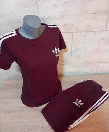 kozmetika za devojcice: Adidas Ženski sportski komplet – majica kratkih rukava i donji deo — 7