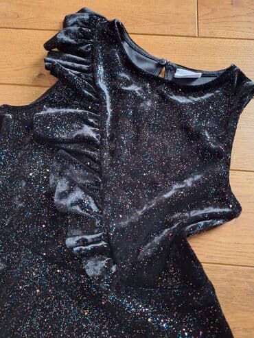 animal print haljine: Dečija haljina ZARA, veličina 9 godina (134 cm). - Boja: crna sa — 3