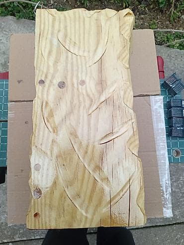 Ostali nameštaj: Zidna drvena polica/organizator ručne izrade - Materijal: puno drvo — 3