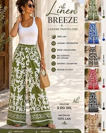 Lanene pantalone
s, m, l, xl, 2xl, 3xl
2 pantalona 3000 vmr na lalafo.rs Lanene pantalone
s, m, l, xl, 2xl, 3xl
2 pantalona 3000 vmr