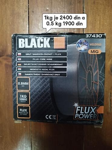 Električni alati: Punjena žica za aparate za varenje 2u1
1kg 2.400
0,5kg 1.900 din — 1