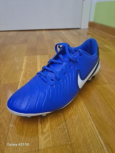 kozne kopacke: Nike kopačke za fudbal na travi - Model: Nike (plave sa belim Swoosh — 3
