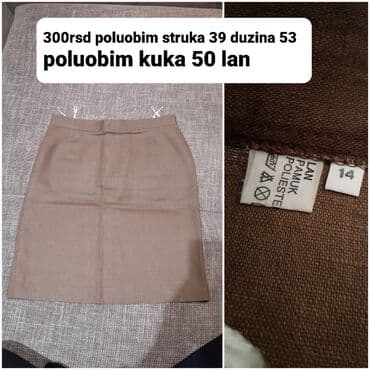 plisirani kompleti: Ženske suknje – više modela i mera 1) Bela suknja, kao teksas - Cena — 6