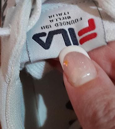 puma patika: Fila bele patike – klasičan nizak model od platna - Brend: Fila — 10