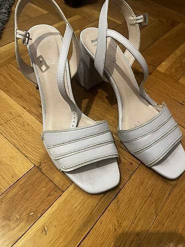 bata mokasine ženske: BATA Ženske sandale sa blok petom – svetlosive - Model: otvoreni — 1
