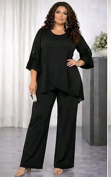 vogeli kompleti zenski: Dvodijelni ženski komplet – plus size - Gornji dio: bluzica sa — 9