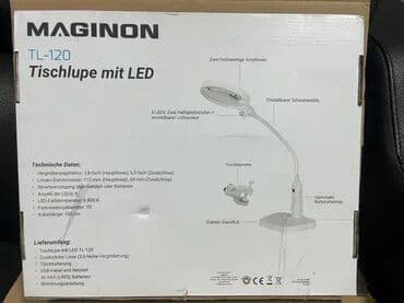 masine za poliranje: *** AKCIJA *** 1780 Stona lupa MAGINON sa LED TL-120 Faktor uvećanja — 8