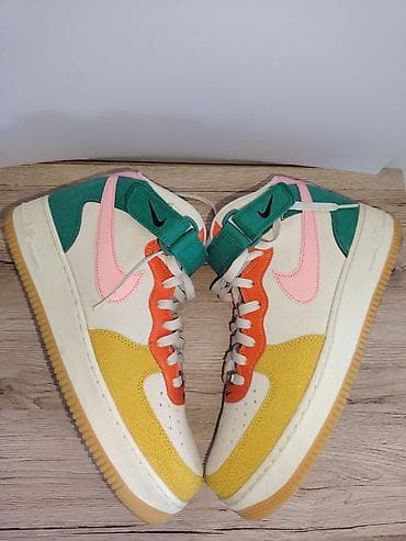 debora li: Nike Air Force 1 Mid – šarene patike sa kaišem oko zgloba UG 28cm — 2