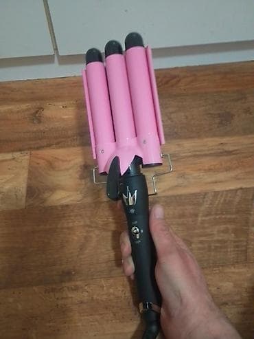 aparat za mini krofnice: Figaro-Trostruki uvijac za talasastu kosu je potpuno ispravan, u — 7