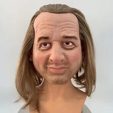 Kupaći kostimi: Ultra-realistična maska starije gospođe – celoglava, sa ramenim — 5