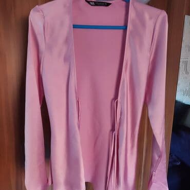 dugacke kosulje: Zara, XS (EU 34), Polyester, Single-colored, color - Pink — 4