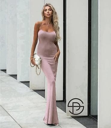 Dresses: Ženska duga haljina na bretele – bodycon kroj - Model: uska, duga — 3