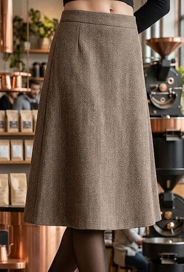 nike suknja: Ženska A‑kroja suknja do kolena, šara riblja kost - Kroj: A‑silhueta — 1