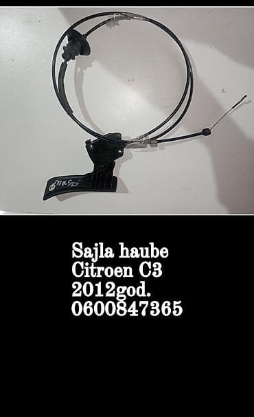 Sajla otvaranja haube za Citroën C3, godina 2012. - Kompletn set sa