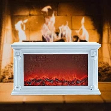 Led kamin-imitacija kamina u beloj boji kamin ima dve vrste