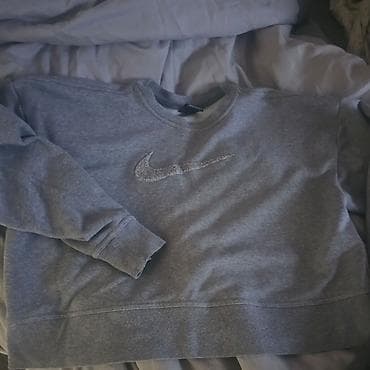 Dukserice: Nike ženska dukserica, sivi melange - Model: klasična dukserica sa — 3