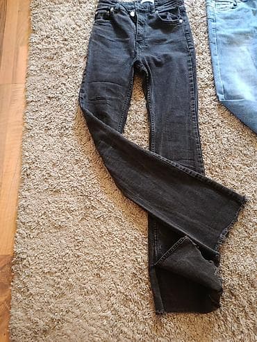 deichmann cizme: Crne farmerke – zvoncare - Boja: tamno siva/crna (ispran efekat) - — 1