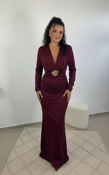 odeca sa grejacima: One size, bоја - Crvena, Večernji, maturski, Dugih rukava — 1