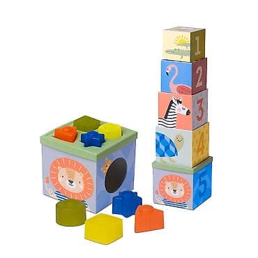 Taf Toys edukativne kocke – 2u1 slagalica i sorter oblika Šifra