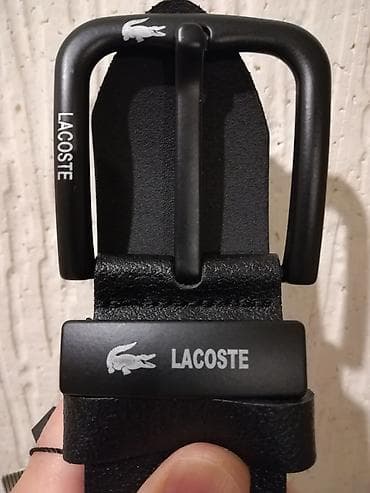 Muška obuća: Novi muski kozni markirani kais Lacoste Crna koza. Zemlja porekla — 2
