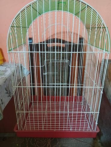 kavezi za kanarince: Kavez za ptice sa kupolastim krovom - Materijal: metalna žica sa — 2