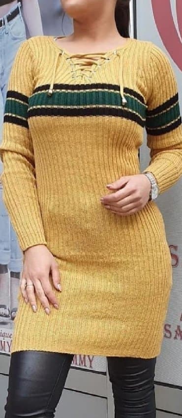 c a haljine 2022: One size, color - Yellow, Long sleeves — 1