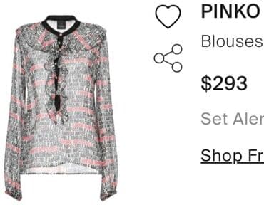 c a tunike: Pinko, S (EU 36), color - Black — 3