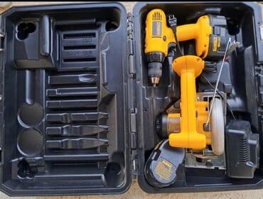 Milwaukee DeWalt set akumulatorskih alata 18V u crnom koferu: -