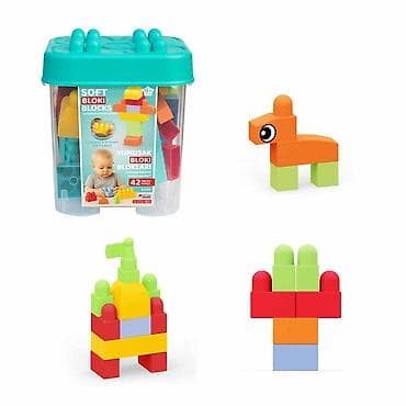 Mekani konstruktivni blokovi – set od 42 dela u kanti - Mekani i