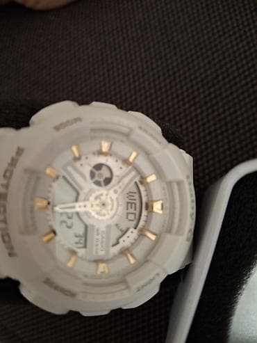 Casio Baby-G ženski sportski sat – bele boje, analogno-digitalni