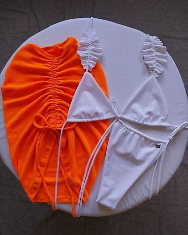 p.s farmerice: Beli bikini dvodelni set – trokutasti kupaći - Boja: bela, mat finiš — 3