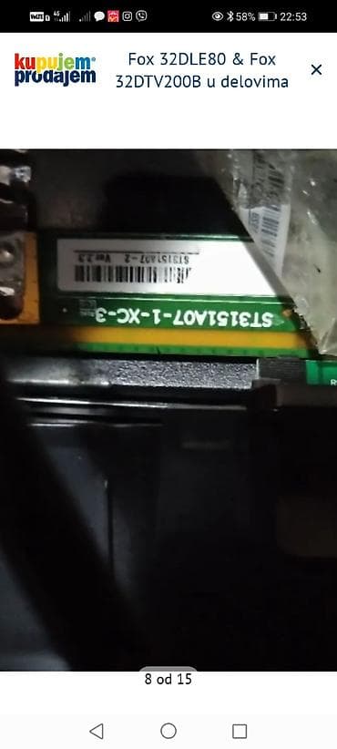 rep za sirene: Fox 32DLE80 i Fox 32DTV200B – delovi za TV Dostupne komponente: - — 9