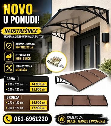 klaseri za srafove: Nadstrešnice – moderan izgled i vrhunska zaštita - Aluminijumska — 1