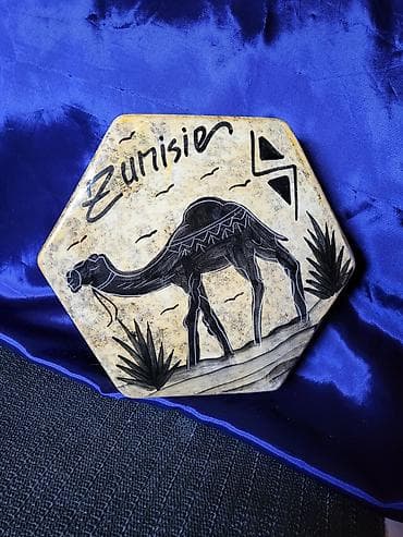 case za vodu metalac: Postolje Tunis,vintaz univetzalno,rucno oslikano,pa glazirano — 1