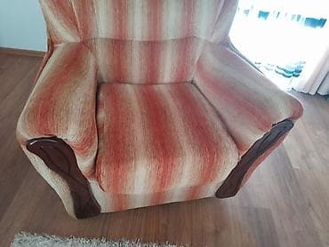 Stilski trpezarijski stolovi: Trosed + dvosjed + fotelja – klasičan tapacirani set za dnevnu sobu - — 5