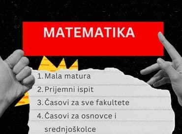 fazoni i fore igraonica: Nudim privatne časove matematike za pripremu male mature, prijemnih — 1