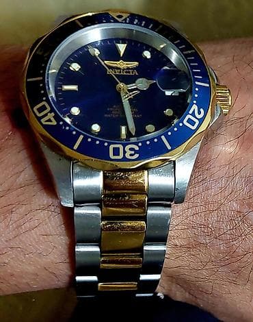 bugatti muške jakne: Invicta Pro Diver automatski sat – dvoobojni (čelik/zlato) - Kućište — 9