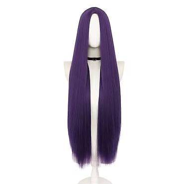 majice l: Duga ravna perika – tamnoljubičasta - Stil: ultra ravna, duga kosa do — 5