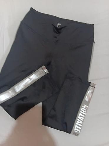helanke pepco: H&M Sport ženske helanke, veličina M. - Boja: crna - Dizajn: duge — 1