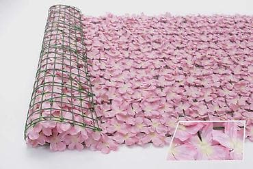 roze fotelje: 🌸 Dekorativna ograda od veštačkog cveća 3x1m 🌸 Ulepšajte svoju terasu — 8