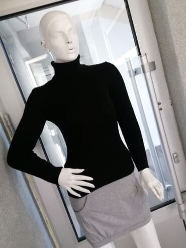 pončo za zimu: M (EU 38), color - Black — 4
