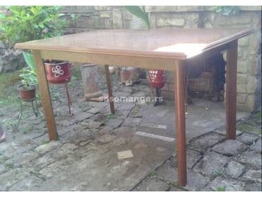 deciji set sto i stolica: Prodajem trpezariski sto sa tri stolice,,dužina stola 135cm širine — 1