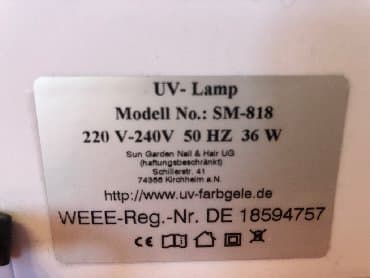 sprej za bubuljice na ledjima: Lampa za nokte br.12, uvoz Svajcarska — 6